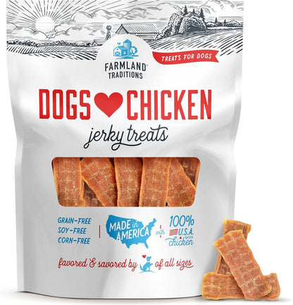 Filler Free Dogs Love Chicken Premium Jerky Treats for Dogs, 3 Lb. Bag